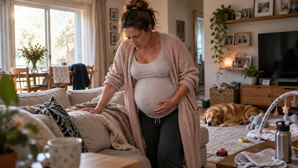 Contractions en fin de grossesse : Braxton Hicks, début du travail, perte des eaux et quand appeler la maternité