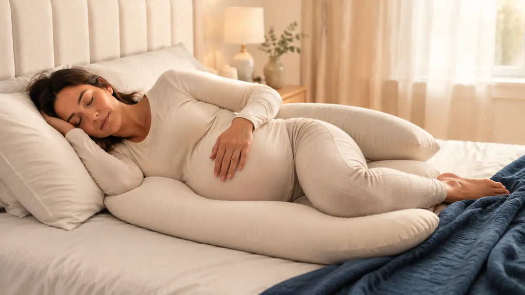 Femme enceinte dormant confortablement au troisième trimestre