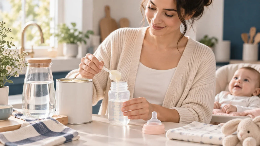 Préparer un biberon de lait infantile en sécurité : eau, dosage, température, conservation et déplacements