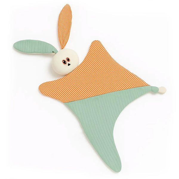 🇫🇷 Doudou Lapin Bio GUS – Douceur Naturelle & Réconfort dès les Premiers Câlins
